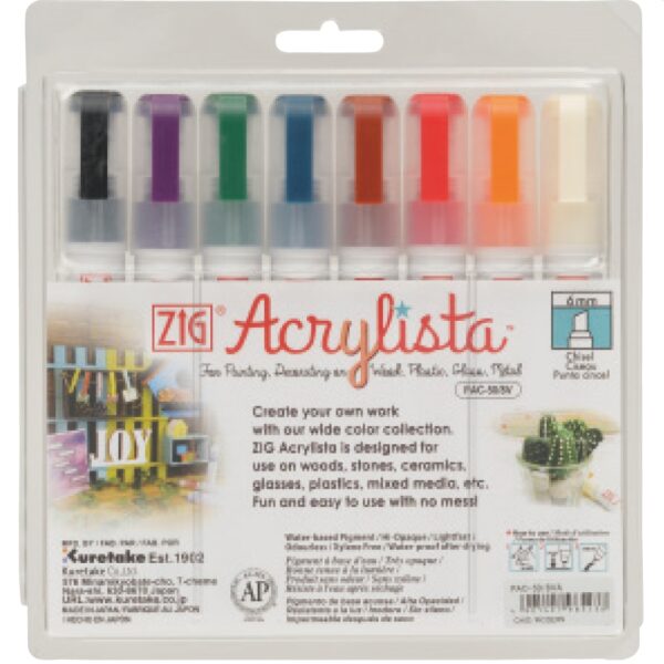ZIG ACRYLISTA Chisel 8 colors setCHIC/MODERN