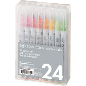 ZIG Kuretake Marker Pen Set MS-7700 Watercolor Brush Pens Waterproof –  AOOKMIYA