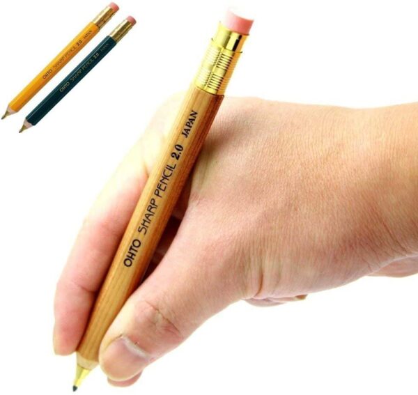 OHTO Mechanical Pencil Wood Sharp with Eraser 2.0, 2.0mm, (APS-680E) Made in Japan (Green) - Image 6