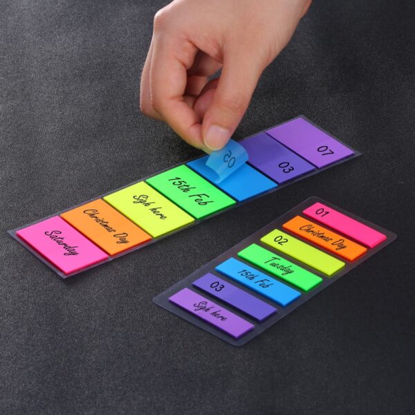 Elephant Sticky Note Marker White Mixed Page Marker 5 Colours Mini Text Highlighter Strips Tab Rectangle Flags Fluorescent Sticky Note for Marking,Office & Household and much more. MADE IN THAILAND - Image 2