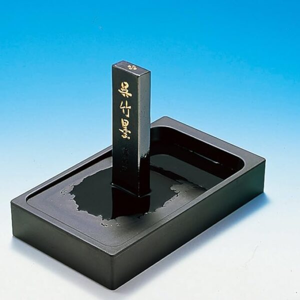 Kuretake Ceramic with Header Double-Sided Natural Ink Stone, 4.5 Flat for Calligraphy Ink Stick, Palette, Indian Ink, Lettering Art Japanese Traditional Calligraphy and Painting, Professional Quality - Image 3