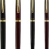 OHTO FF02 Gold Parts Model Fountain Pen, Schmidt Iridium Gilded Nib, Medium-Thick Aluminum Barrel with Gold-Plated Brass Components, Black Lacquer Finish, Includes FCR-6 Black Ink Cartridge - Image 2