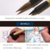 ZIG KURETAKE Bimoji Brush Pen, 5 Pcs Set (Extra Fine, Fine, Medium, Large, Medium Brush), great for Calligraphy, Hand lettering and Illustration, for Beginners and Professional, Made in Japan - Image 6