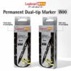 Leaderart UNID Permanent Dual Tip Marker 1800 Red Ink, Pack of 10 MADE IN MALAYSIA - Image 5